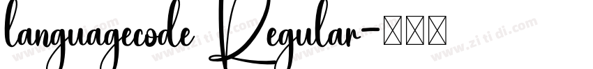 languagecode Regular字体转换